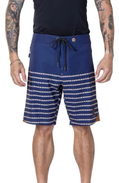 VAST VAST ELEMENTS MICRO STRIPE II STRETCH BOARD SHORTS