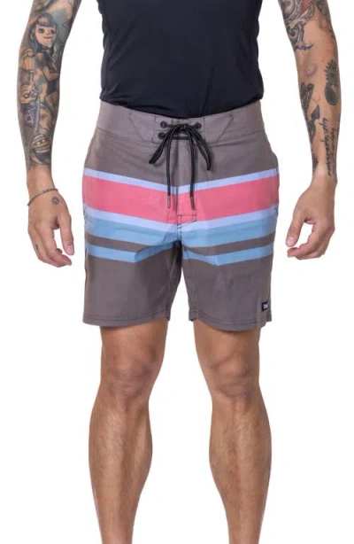 VAST VAST IRIE STRIPES III STRETCH BOARD SHORTS