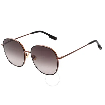 VEDI VERO VEDI VERO BROWN GRADIENT ROUND UNISEX SUNGLASSES VVBM09 BR 58