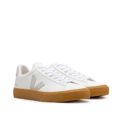 VEJA VEJA CAMPO CP0503147A SNEAKER WOMEN'S WHITE GUM CHROMEFREE LEATHER COMFORT SHOES