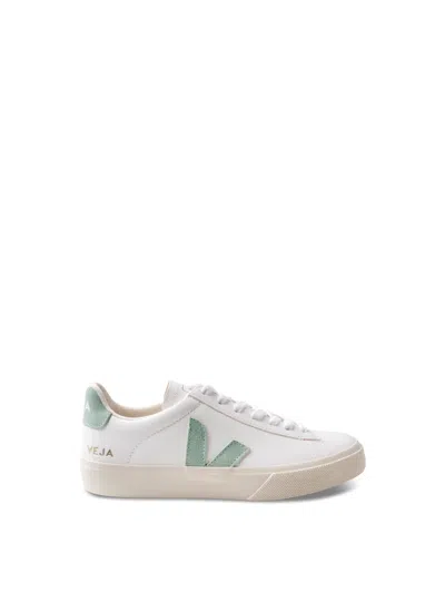 VEJA CAMPO LEATHER TRAINERS, COTTON/LEATHER, SIZE 4