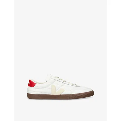 VEJA MENS WHITE/RED PANENKA LEATHER LOW-TOP TRAINERS EUR 46 / 12 UK