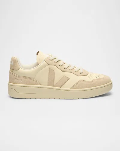 VEJA V-90 BICOLOR LOW-TOP SNEAKERS