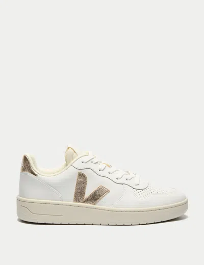 VEJA VEJA WOMEN'S V-10 LEATHER TRAINERS
