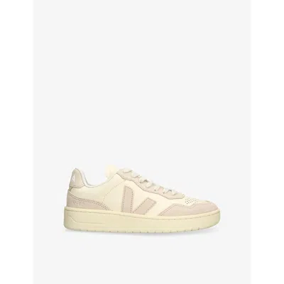 VEJA WOMENS BONE WOMEN'S V90 LOW-TOP LEATHER TRAINERS EUR 36 / 3 UK