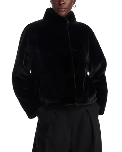 VELVET BY GRAHAM & SPENCER VELVET BY GRAHAM & SPENCER FAUX FUR SNAP FRONT JACKET