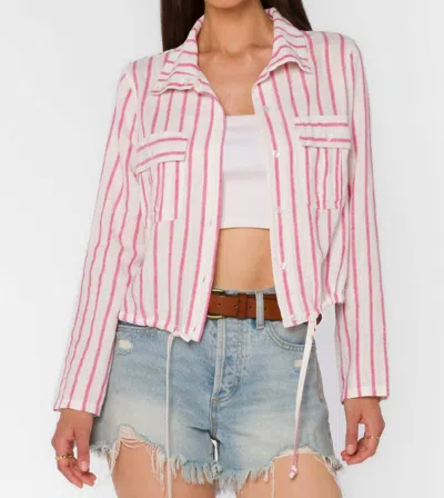 VELVET HEART SEREN JACKET IN FUCHSIA STRIPE