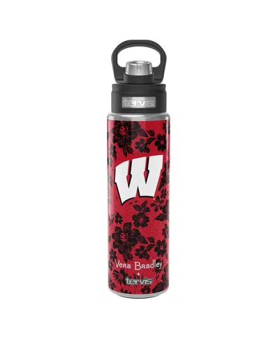 VERA BRADLEY X TERVIS TUMBLER WISCONSIN BADGERS 24 OZ WIDE MOUTH BOTTLE WITH DELUXE LID