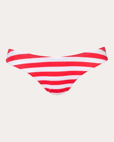 VERDELIMON WOMEN'S MEXICO STRIPED LOW-RISE BIKINI BRIEF