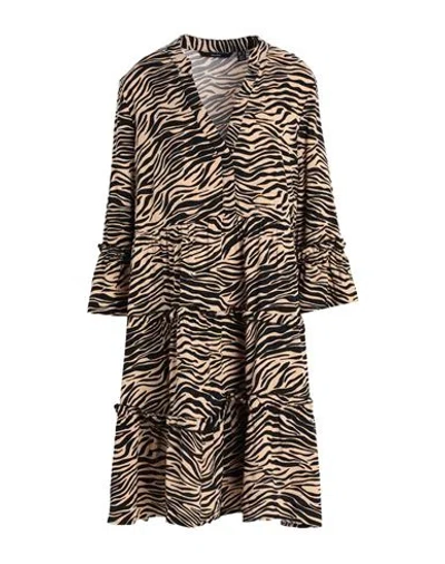VERO MODA VERO MODA WOMAN MINI DRESS BEIGE SIZE XL LIVAECO BY BIRLA CELLULOSE