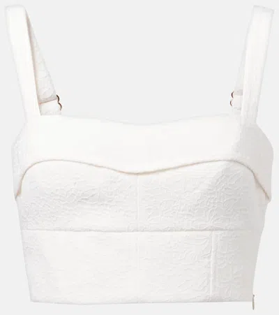 VERONICA BEARD FAXON JACQUARD CROP TOP