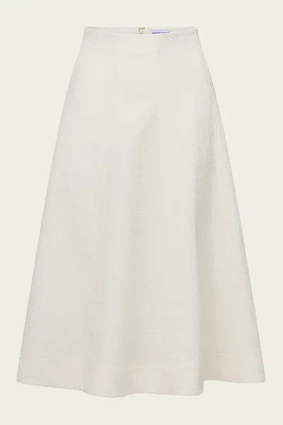 VERONICA BEARD FELLINI JACQUARD SKIRT IN DOVE