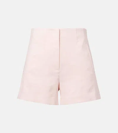 VERONICA BEARD JAZMIN HIGH-RISE LINEN-BLEND SHORTS