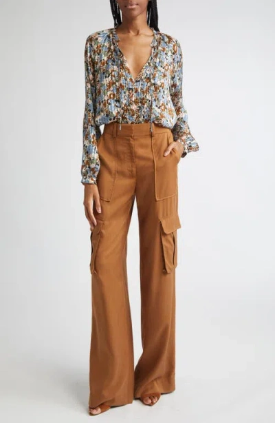 VERONICA BEARD VERONICA BEARD LINDS PLEATED SILK TOP