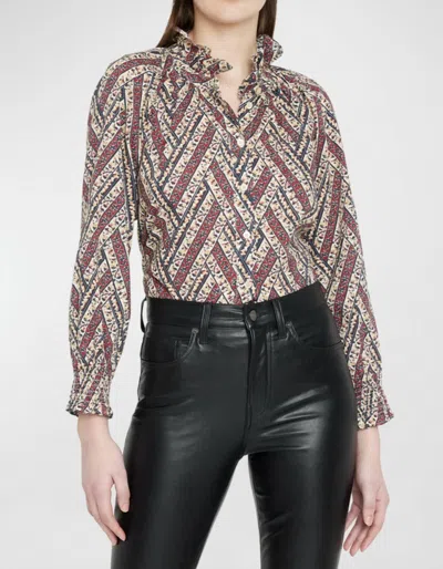 VERONICA BEARD WOMEN'S CALISTO PRINTED BUTTON-FRONT SHIRT IN MULTICOLOR