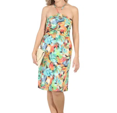 VERONICA M MIDI A LINE DRESS IN GIADA