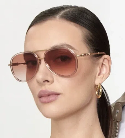 VERSACE VERSACE 0VE2260-100213 BROWN TRANSPARENT SUNGLASSES