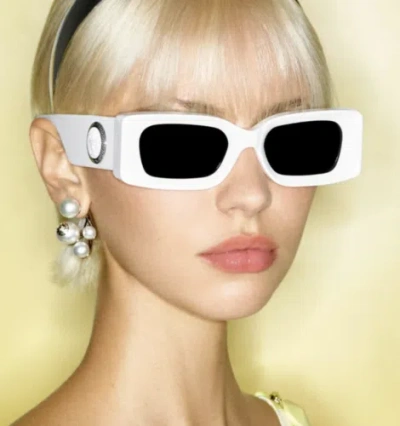 VERSACE VERSACE 0VE4474U-314/87 WHITE SUNGLASSES