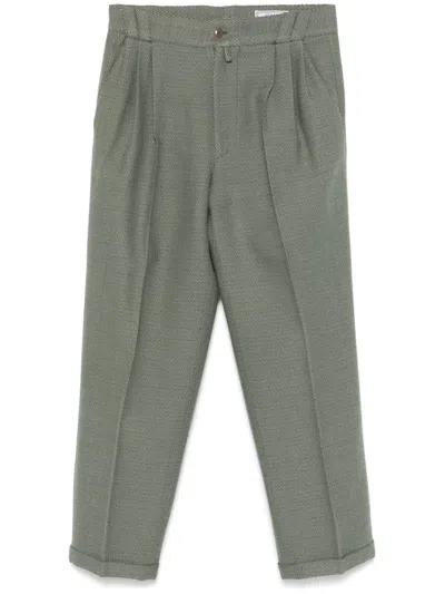 VERSACE 1980S CHEVRON-PATTERN TROUSERS