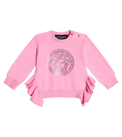 VERSACE BABY MEDUSA COTTON-BLEND JERSEY SWEATSHIRT