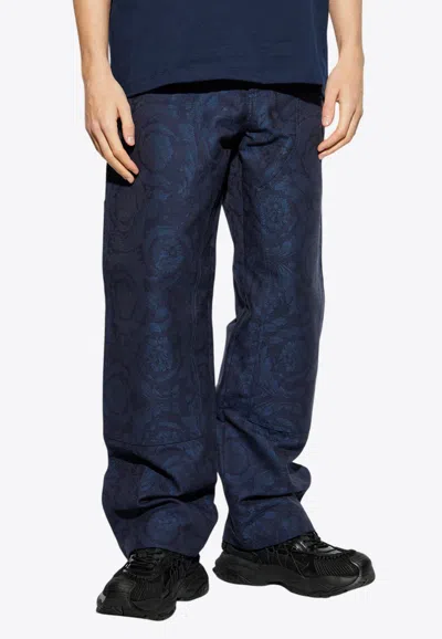 VERSACE BAROCCO JACQUARD CARPENTER PANTS