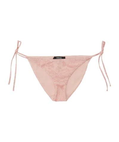 VERSACE VERSACE BAROCCO PRINTED TIE DETAILED BIKINI BOTTOMS