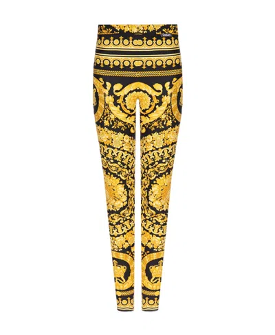 VERSACE VERSACE BAROCCO-PRINTED HIGH WAIST LEGGINGS