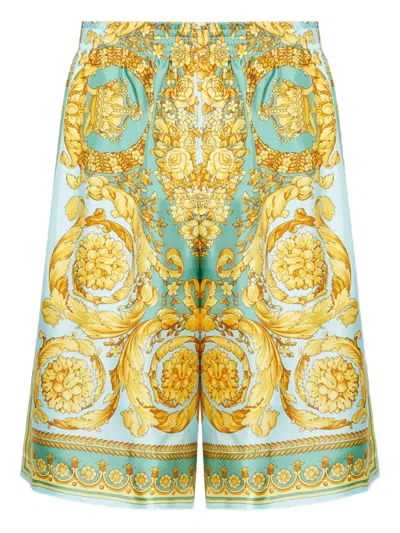 VERSACE BAROCCO-PRINT SILK SHORTS