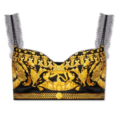 VERSACE VERSACE BAROCCO PRINTED BRALETTE TOP