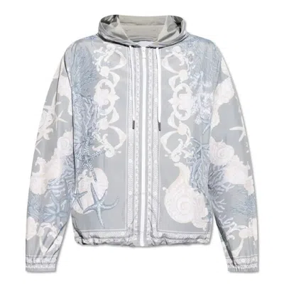 VERSACE VERSACE BAROCCO SEA HOODED WINDBREAKER JACKET
