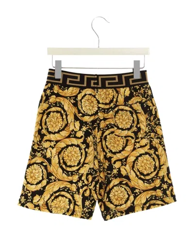 VERSACE VERSACE KIDS STRAIGHT LEG BAROQUE-PRINTED SHORTS