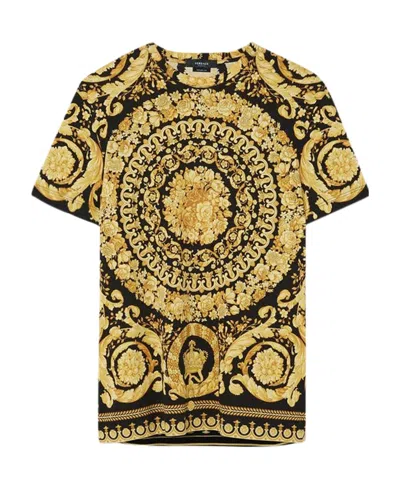 VERSACE VERSACE ALLOVER BAROQUE PATTERN CREWNECK T-SHIRT