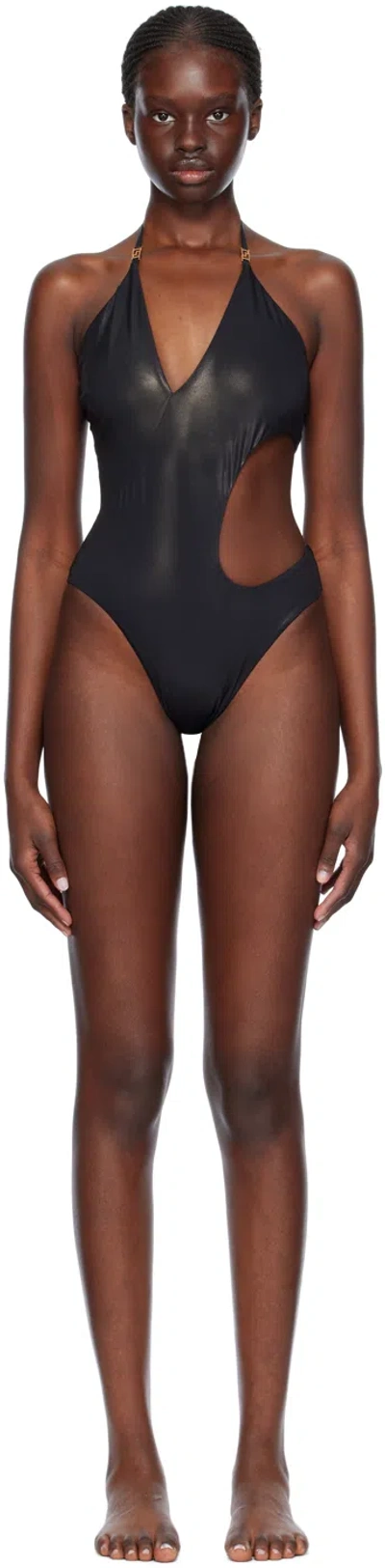 VERSACE BLACK GRECA SWIMSUIT
