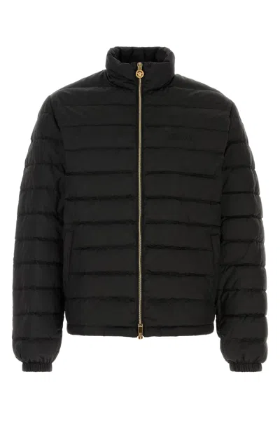VERSACE VERSACE BLACK NYLON DOWN JACKET