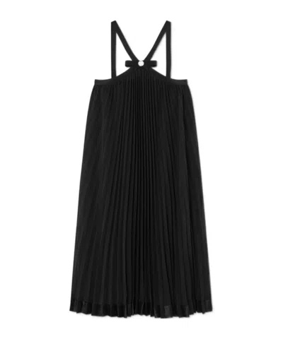 VERSACE VERSACE PLEATED SLIP DRESS
