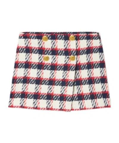 VERSACE VERSACE KIDS CHECKED TWEED SKIRT