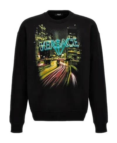 VERSACE VERSACE CITY GRAPHIC-PRINTED CREWNECK SWEATSHIRT