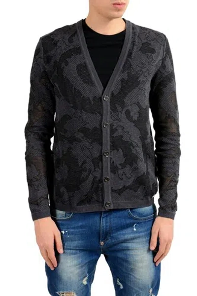 VERSACE VERSACE COLLECTION HERREN DURCHSICHTIG STRICKJACKE PULLOVER GRÖSSE M L XL