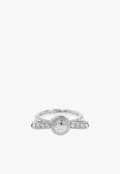 VERSACE CRYSTAL GIANNI RIBBON RING