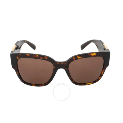 VERSACE VERSACE DARK BROWN SQUARE LADIES SUNGLASSES VE4437U 108/73 54