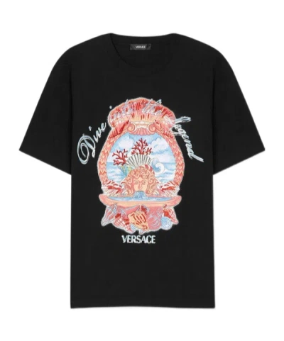 VERSACE VERSACE PATTERN-PRINTED CREWNECK T-SHIRT
