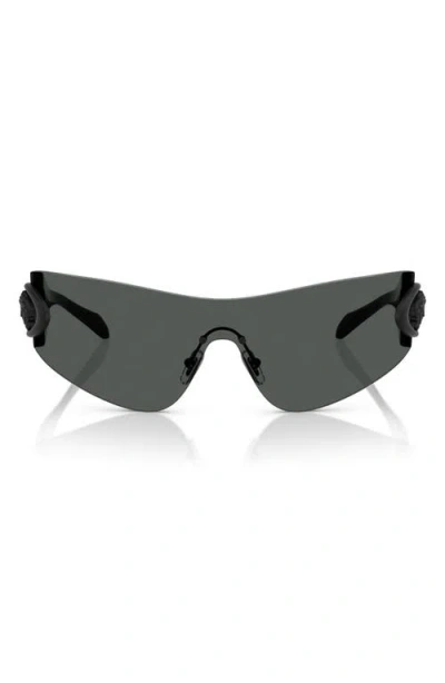 VERSACE VERSACE ECLIPSE 142MM RIMLESS WRAP SHIELD SUNGLASSES
