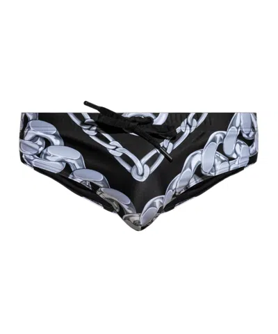 VERSACE CHAINS-PRINT SWIMMING TRUNKS