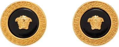 VERSACE ENAMEL MEDUSA STUD EARRINGS