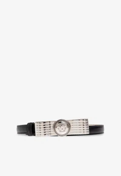 VERSACE GIANNI RIBBON LEATHER BELT