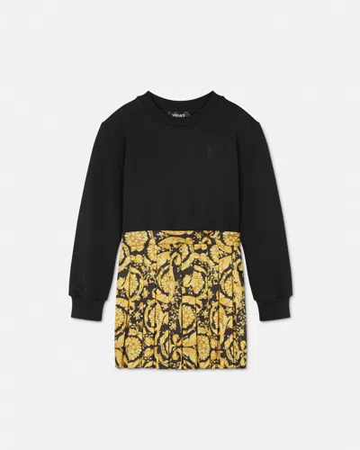 VERSACE VERSACE GIRLS BAROCCO LOGO DRESS