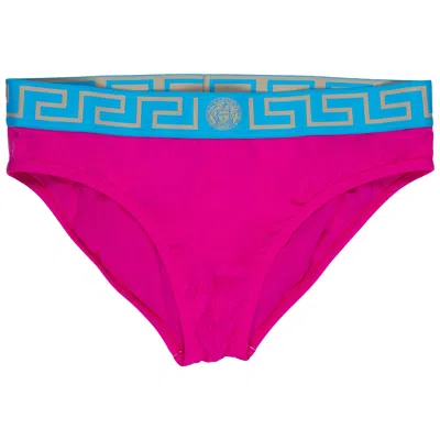 VERSACE VERSACE GRECA BORDER BIKINI BOTTOMS 'MULTICOLOR'