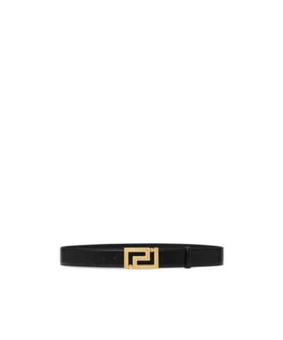 VERSACE VERSACE GRECA LOGO ENGRAVED BELT