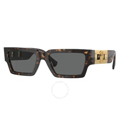 VERSACE VERSACE GREY RECTANGULAR MEN'S SUNGLASSES VE4459F 108/87 54