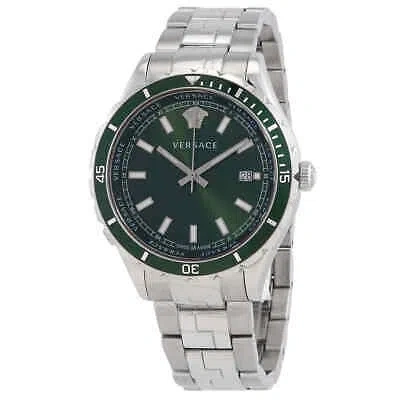 VERSACE VERSACE HELLENYIUM QUARTZ GREEN DIAL MEN'S WATCH VE3A01022